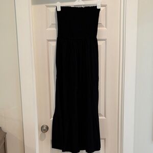 Black Strapless Maxi Dress